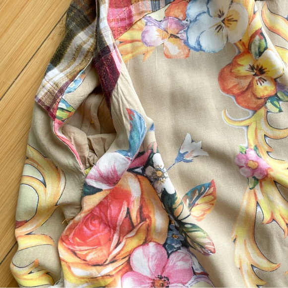 S O L D : Anthropologie Aratta Silent Journey Flannel Plaid Floral Dress - Picture 12 of 17